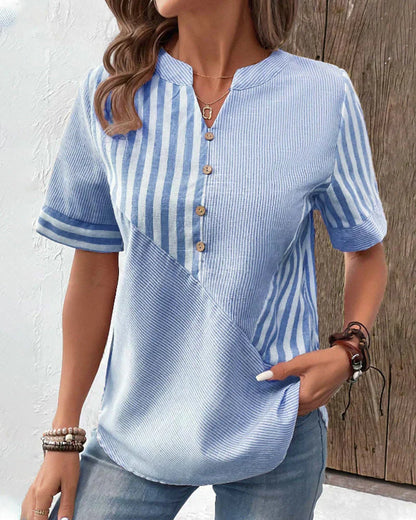 Sandra - Classic Striped Top