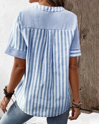 Sandra - Classic Striped Top