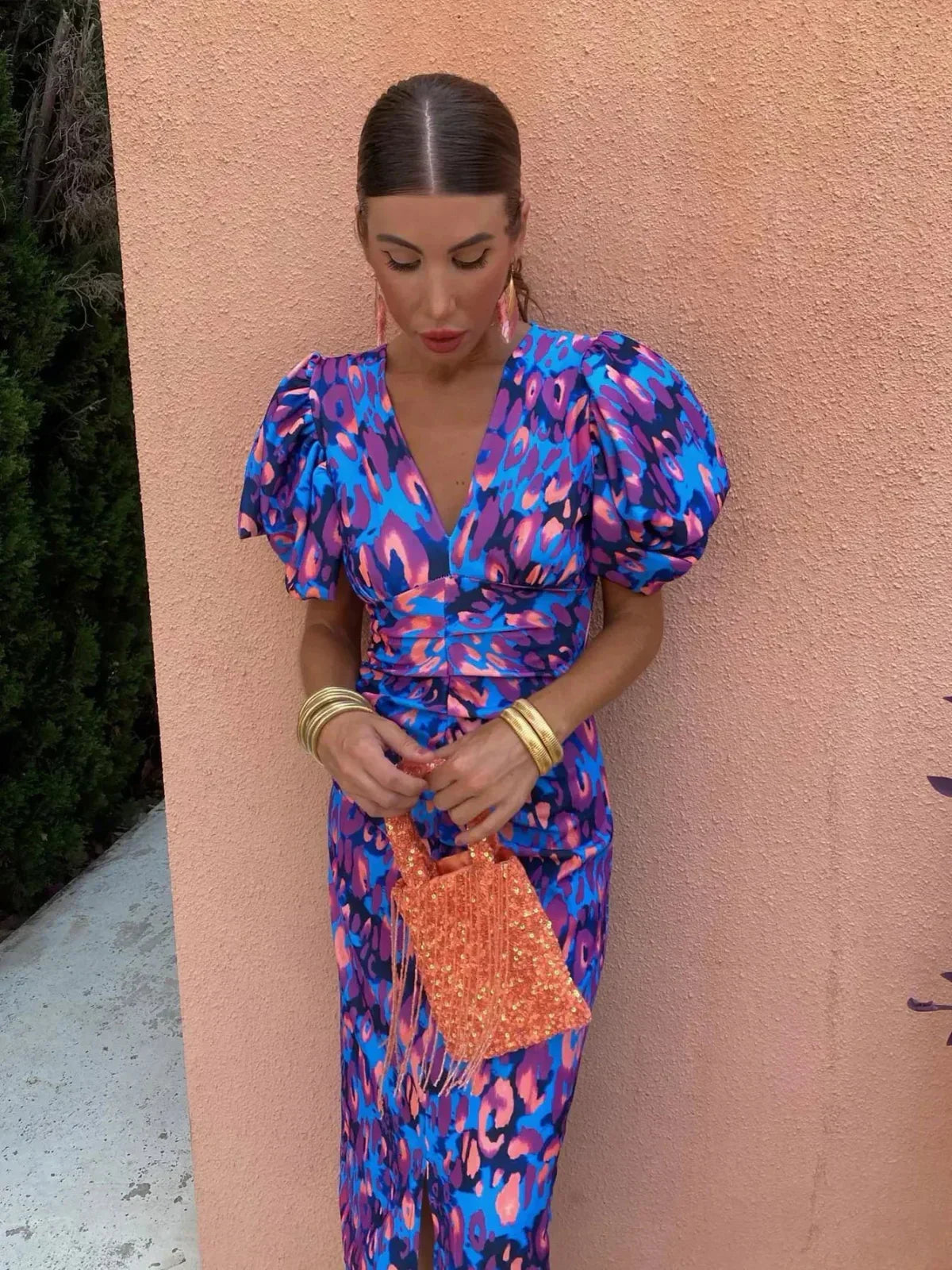 ARIELLE | COLOURFUL MIDI DRESS