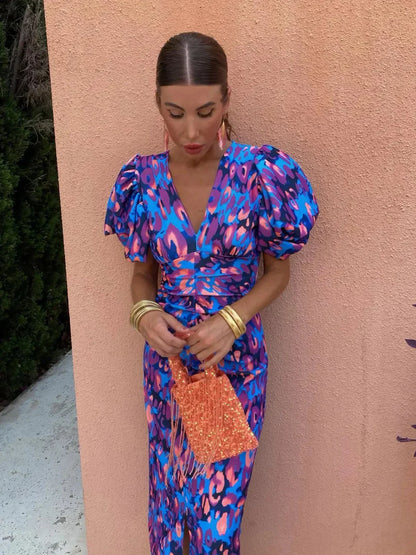 ARIELLE | COLOURFUL MIDI DRESS