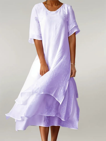 Jasmine | Layered Flowy Midi Dress