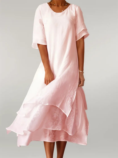 Jasmine | Layered Flowy Midi Dress