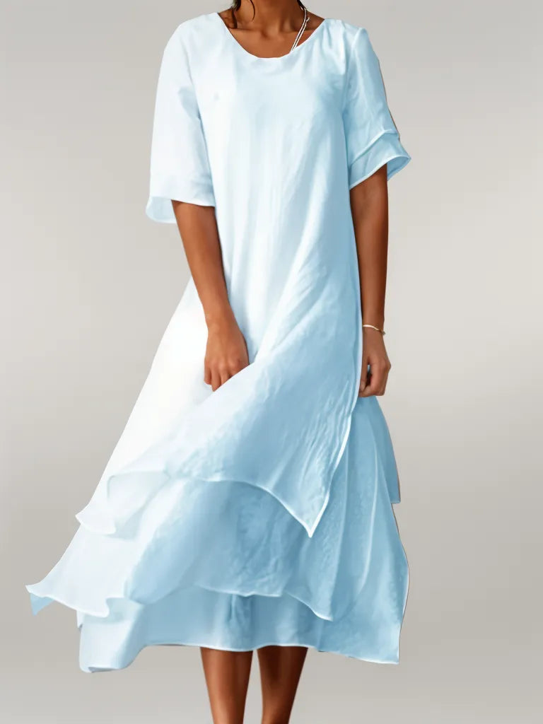 Jasmine | Layered Flowy Midi Dress