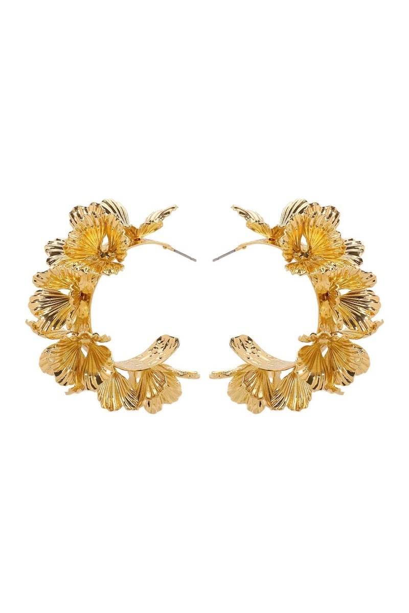 Essentials Loft™ | Multi-Layer Floral C-Shaped Earrings