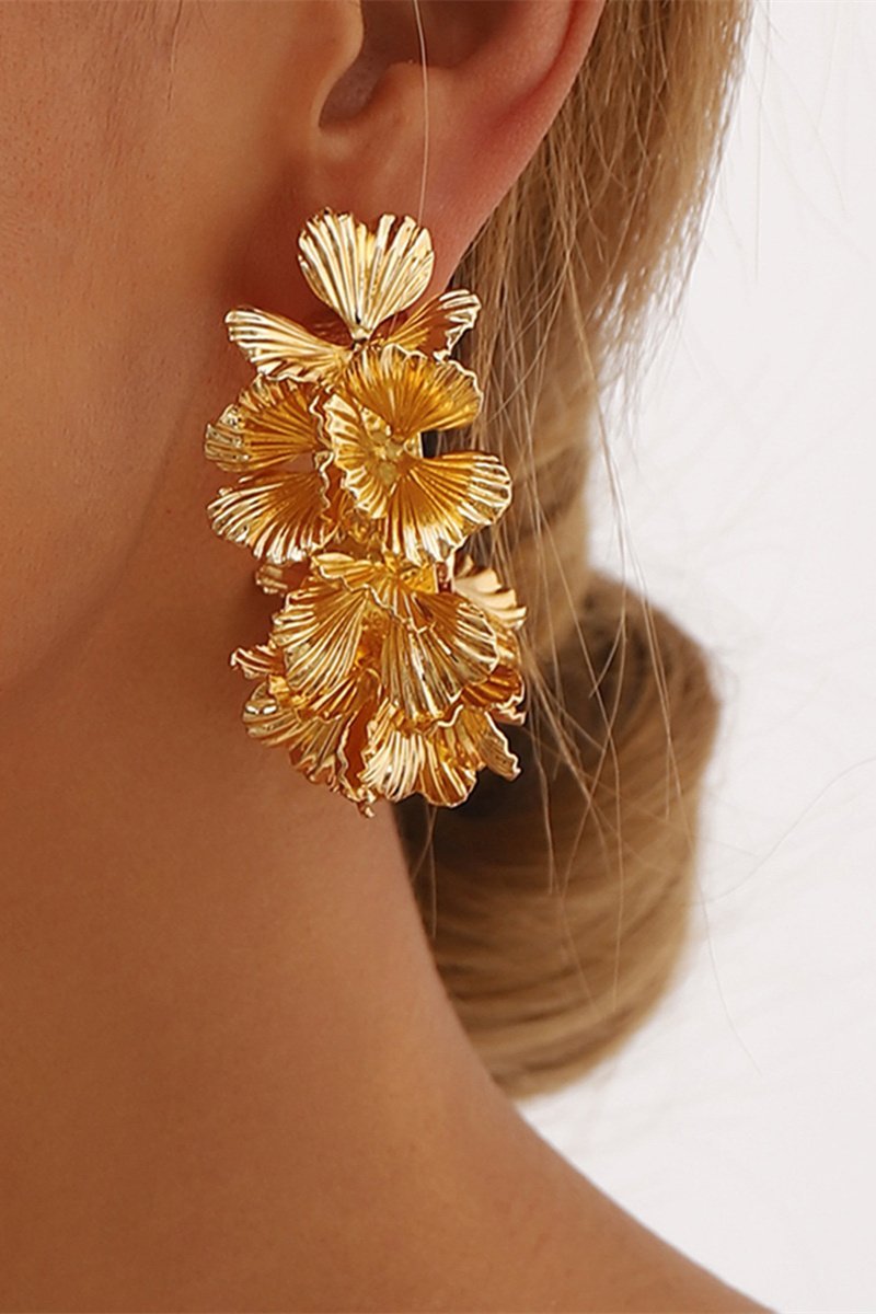Essentials Loft™ | Multi-Layer Floral C-Shaped Earrings