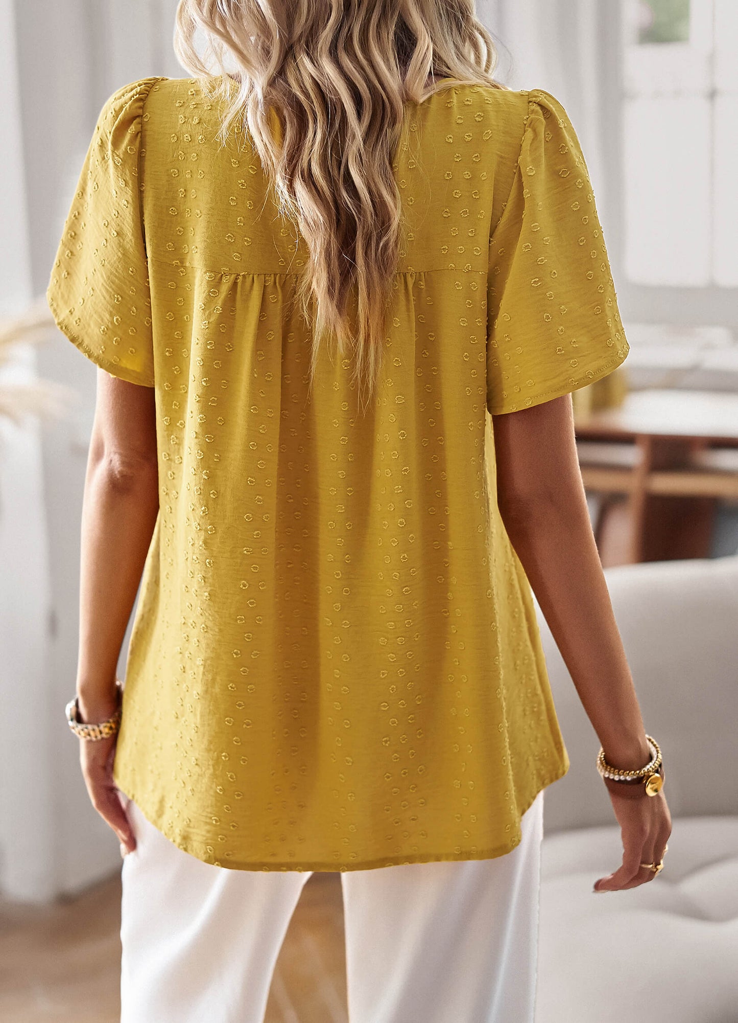 Raegan – Textured Lace Detail Blouse