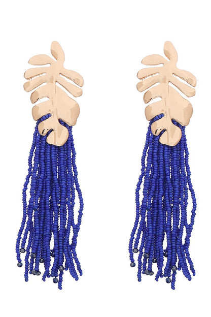 Essentials Loft™ | Palm Frond Beads Tassel Earring