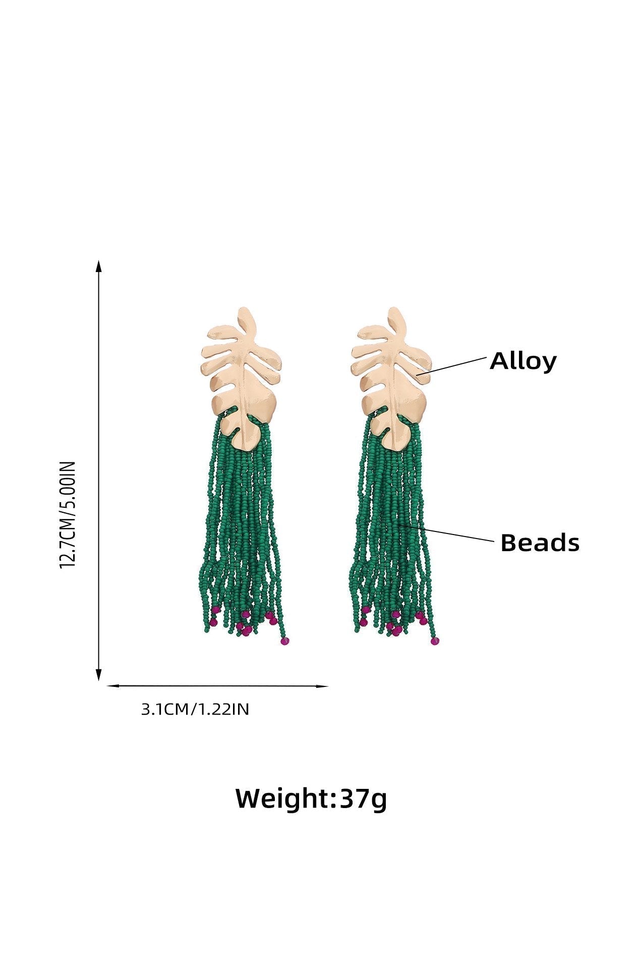 Essentials Loft™ | Palm Frond Beads Tassel Earring
