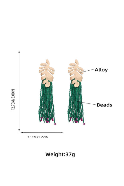 Essentials Loft™ | Palm Frond Beads Tassel Earring