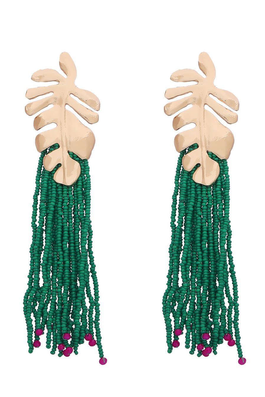 Essentials Loft™ | Palm Frond Beads Tassel Earring