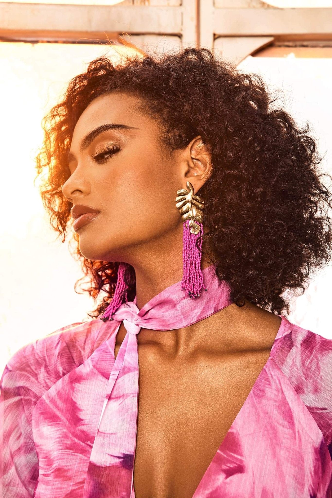 Essentials Loft™ | Palm Frond Beads Tassel Earring