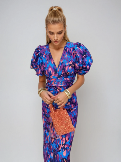 ARIELLE | COLOURFUL MIDI DRESS