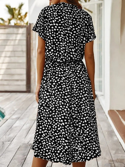 Amiya | Printed Button-Up Midi Dress