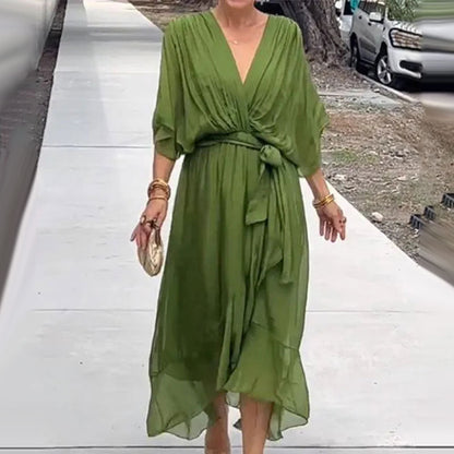 Glenda | Elegant V-Neck Dress