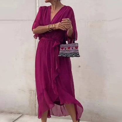 Glenda | Elegant V-Neck Dress