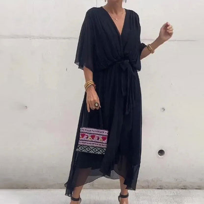 Glenda | Elegant V-Neck Dress