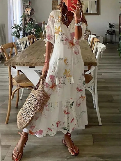 Plus Size Bohemian Maxi Dress | Comfortable and Breathable