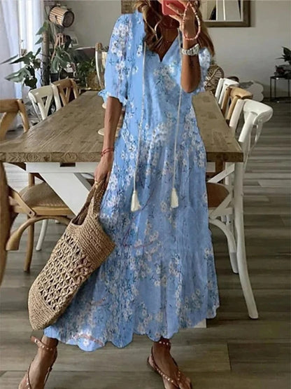 Plus Size Bohemian Maxi Dress | Comfortable and Breathable