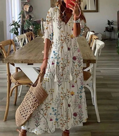 Plus Size Bohemian Maxi Dress | Comfortable and Breathable