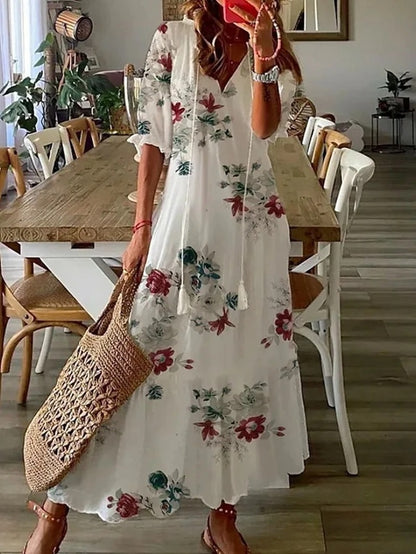 Plus Size Bohemian Maxi Dress | Comfortable and Breathable