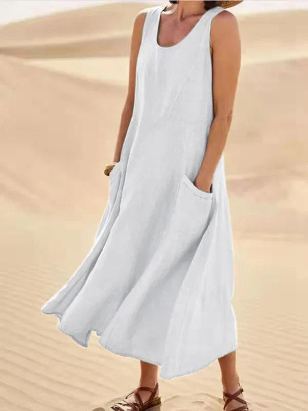 Anya | Sleeveless Flowy Midi Dress