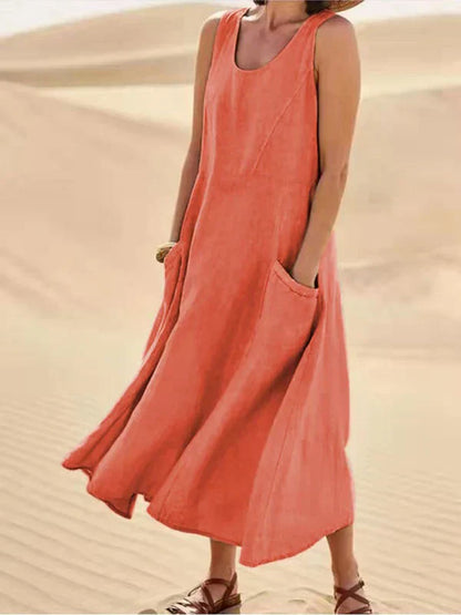 Anya | Sleeveless Flowy Midi Dress