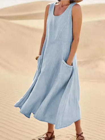 Anya | Sleeveless Flowy Midi Dress