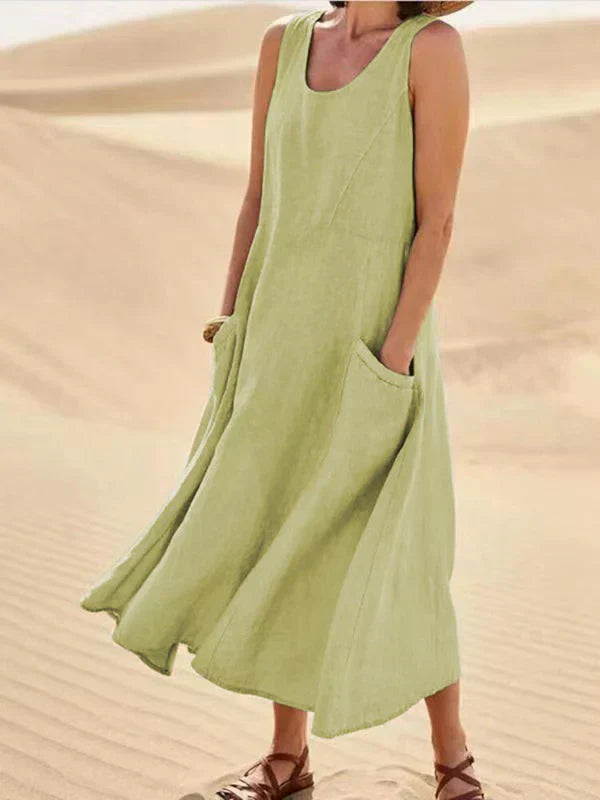 Anya | Sleeveless Flowy Midi Dress