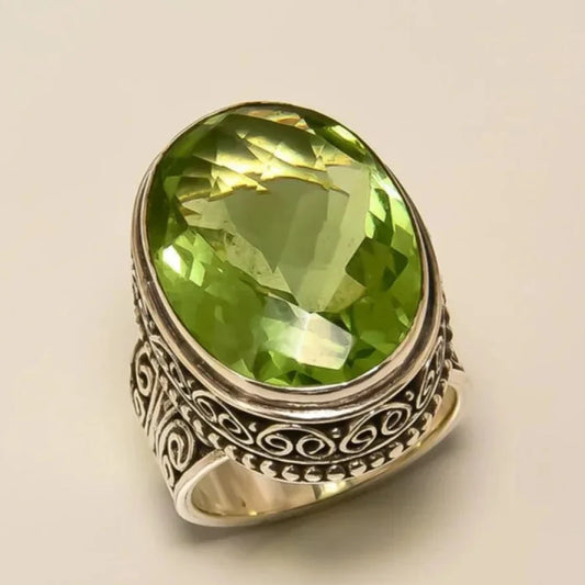 Pandora | Vintage Olive Crystal Ring