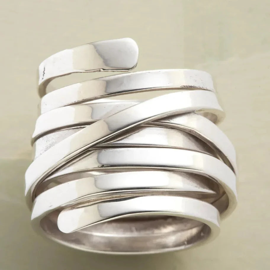 Annika | Vintage Thick Layer Silver Ring