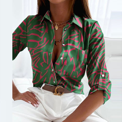 LINDA | BLOUSE WITH TURN-DOWN COLLAR