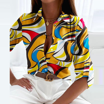LINDA | BLOUSE WITH TURN-DOWN COLLAR