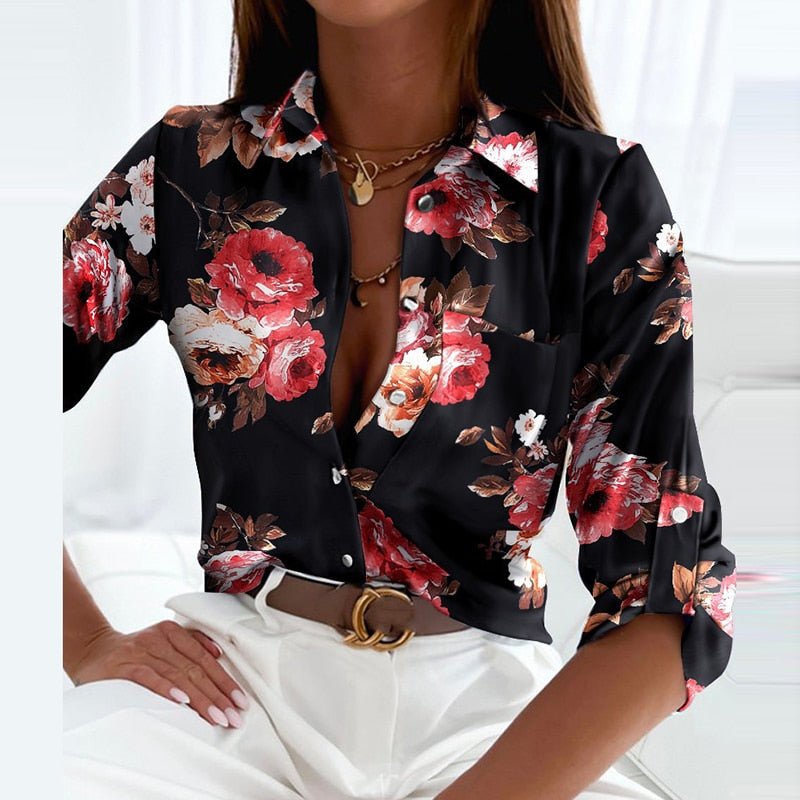LINDA | BLOUSE WITH TURN-DOWN COLLAR