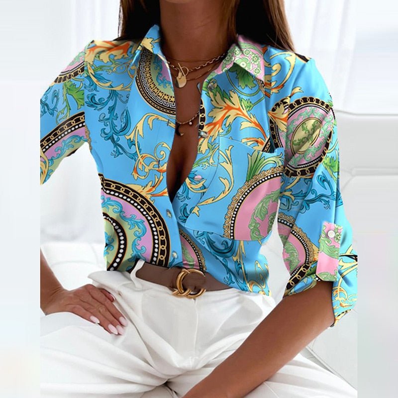 LINDA | BLOUSE WITH TURN-DOWN COLLAR