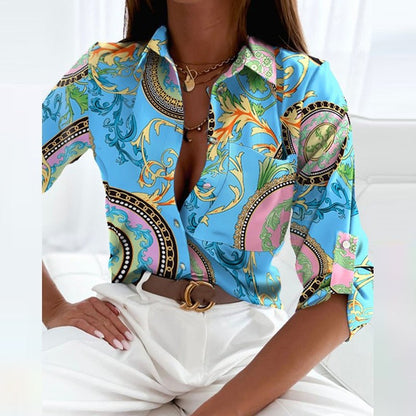 LINDA | BLOUSE WITH TURN-DOWN COLLAR